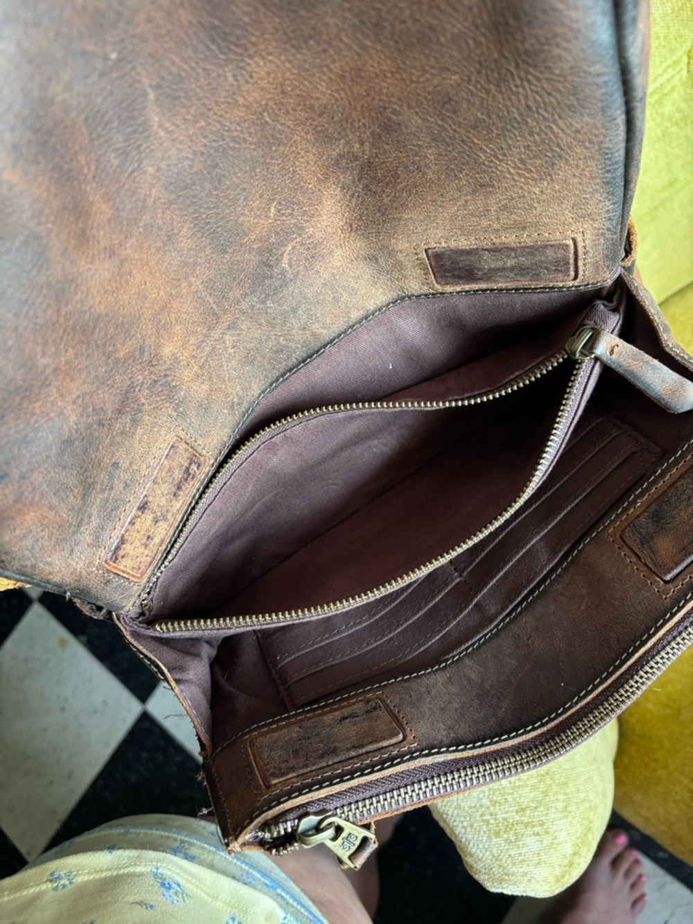 STS Ranchwear Brown Leather Convertible Bag with Strap - Picture 7 of 13